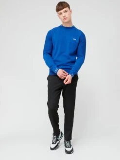 BOSS Rolet Crew Neck Jumper - Blue -Barbou Clothing Shop VFD3C SQ3 0000000197 BRIGHT BLUE MDo