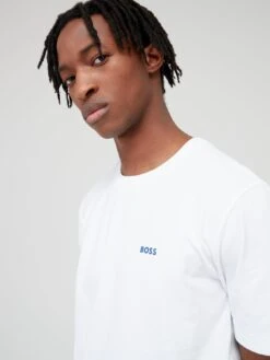 BOSS Tape Regular Fit T-shirt - White -Barbou Clothing Shop VFD40 SQ4 0000000013 WHITE MDd