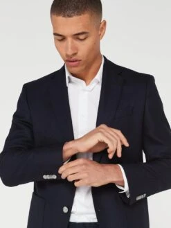 BOSS H-janson-233 Regular Fit Jacket - Dark Blue  -Barbou Clothing Shop VFE0Q SQ4 0000000354 DARK BLUE MDd