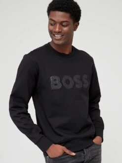 BOSS Soleri 01 Relaxed Fit Sweatshirt - Black