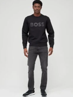 BOSS Soleri 01 Relaxed Fit Sweatshirt - Black -Barbou Clothing Shop VFE0R SQ3 0000000004 BLACK MDo