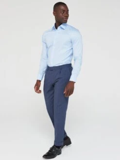 BOSS H-louis-mm-c-233 Regular Fit Formal Trousers - Blue -Barbou Clothing Shop VFE1J SQ3 0000000020 BLUE MDo