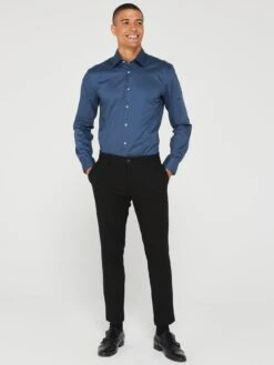 BOSS H-hank-kent-c3-214 Slim Fit Longsleeve Shirt - Blue -Barbou Clothing Shop VFE3I SQ6 0000000020 BLUE MDd2