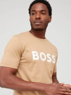 BOSS Tiburt 354 Regular Fit T-shirt - Beige  -Barbou Clothing Shop VFE3O SQ4 0000000108 BEIGE MDd
