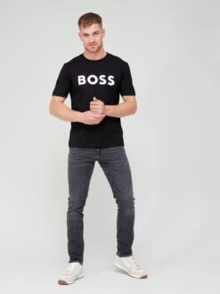 BOSS Tiburt 354 Regular Fit T-shirt - Black  -Barbou Clothing Shop VFE3X SQ3 0000000004 BLACK MDo