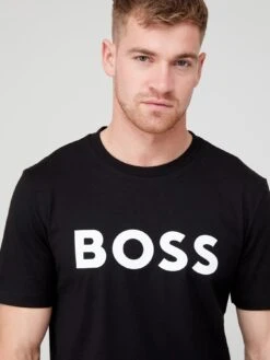 BOSS Tiburt 354 Regular Fit T-shirt - Black  -Barbou Clothing Shop VFE3X SQ4 0000000004 BLACK MDd