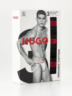 HUGO Bodywear 3 Pack Jockstrap - Black -Barbou Clothing Shop VFRH0 SQ7 0000000004 BLACK MDd2