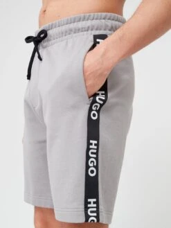 HUGO Sporty Tape Logo Lounge Shorts - Grey -Barbou Clothing Shop VFRH2 SQ4 0000000005 GREY MDd