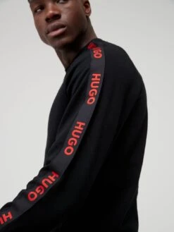 HUGO Sporty Tape Logo Lounge Sweatshirt -Barbou Clothing Shop VFRHZ SQ4 0000000004 BLACK MDd