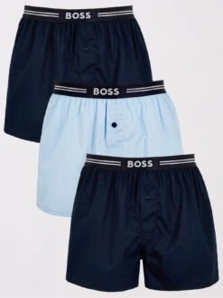 BOSS Bodywear 3 Pack Woven Boxer - Dark Blue