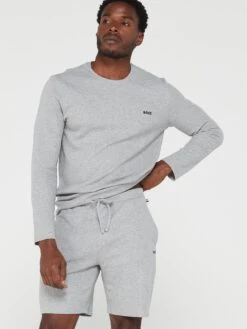 BOSS Bodywear Waffle Lounge Shorts - Grey -Barbou Clothing Shop VFS9S SQ5 0000000005 GREY MDd1