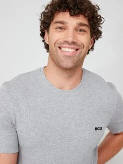 BOSS Bodywear Waffle Lounge T-shirt - Grey -Barbou Clothing Shop VFS9T SQ4 0000000005 GREY MDd