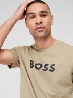 BOSS Chest Logo Regular Fit T-Shirt -Barbou Clothing Shop VFSDG SQ4 0000003112 LIGHT GREEN MDd