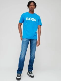 BOSS Thinking 1 Regular Fit T-Shirt - Blue  -Barbou Clothing Shop VFZAU SQ3 0000000020 BLUE MDo