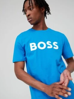 BOSS Thinking 1 Regular Fit T-Shirt - Blue  -Barbou Clothing Shop VFZAU SQ4 0000000020 BLUE MDd