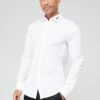 HUGO Elisha02 Extra Slim Fit Long Sleeve Shirt - White -Barbou Clothing Shop VFZC3 SQ1 0000000013 WHITE MDf