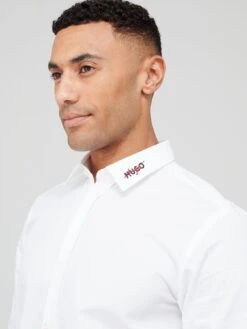 HUGO Elisha02 Extra Slim Fit Long Sleeve Shirt - White -Barbou Clothing Shop VFZC3 SQ4 0000000013 WHITE MDd