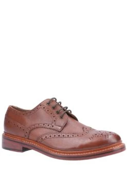 Cotswold Quenington Leather Sole Formal Shoe -Barbou Clothing Shop VFZI0 SQ3 0000000143 BROWN SLf
