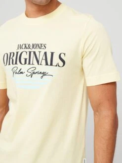 Jack & Jones Palma Logo T-shirt - Beige -Barbou Clothing Shop VG7HN SQ4 0000000108 BEIGE MDd
