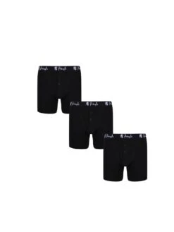 PRINGLE 3 Pack Button Fly Boxers - Black