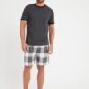 Very Man Check Pyjama Short Set - Grey  -Barbou Clothing Shop VGPPY SQ1 0000000005 GREY MDf