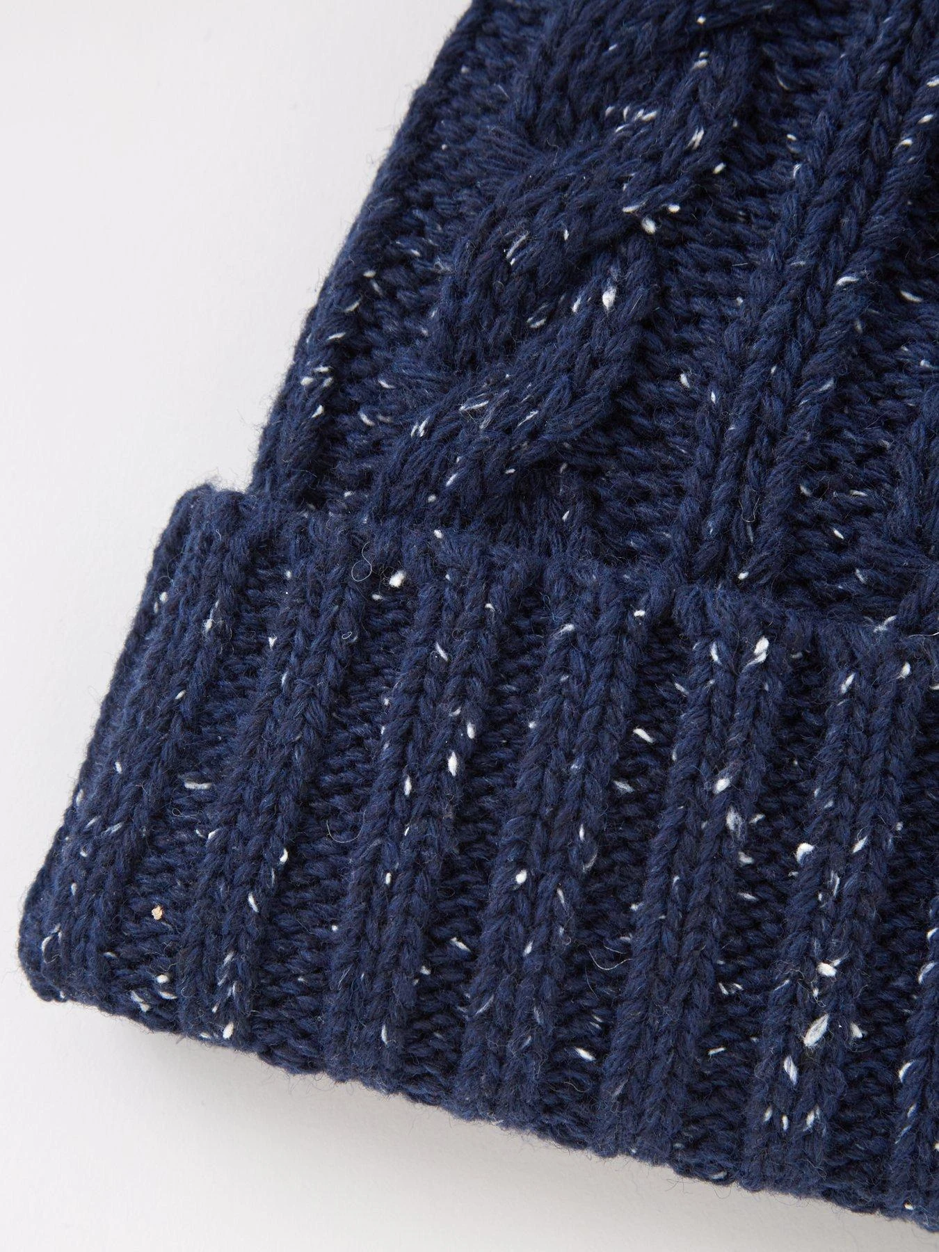 Very Man Nep Cable Hat And Scarf - Navy 6 Very Man Nep Cable Hat And Scarf - Navy - Image 4