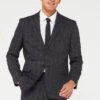 Very Man Regular Fit Textured Check Suit Jacket - Charcoal -Barbou Clothing Shop VGPQ9 SQ1 0000000005 GREY MDf