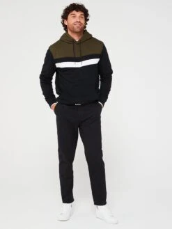 Very Man Chevron Cut And Sew Hoody - Khaki/Black -Barbou Clothing Shop VGPQL SQ3 0000000029 MULTI MDo