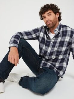 Very Man Check Shirt - Navy -Barbou Clothing Shop VGQRV SQ4 0000000048 NAVY MDd