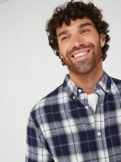 Very Man Check Shirt - Navy -Barbou Clothing Shop VGQRV SQ6 0000000048 NAVY MDd2