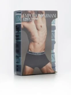 Emporio Armani Bodywear Men's Core Logoband 3 Pack Trunks - Navy -Barbou Clothing Shop VGY96 SQ4 0000000048 NAVY SLd1