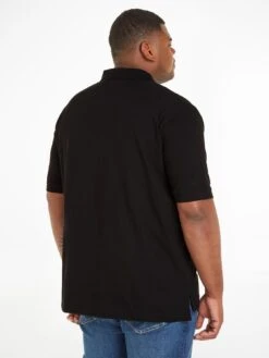 Calvin Klein Big & Tall Stretch Pique Slim Fit Polo Shirt - Black -Barbou Clothing Shop VGYAG SQ2 0000000004 BLACK MDb