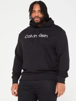 Calvin Klein Big & Tall Hero Logo Comfort Fit Hoodie - Black