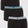 Emporio Armani Bodywear Mixed Waistband 3 Pack Trunk - Black -Barbou Clothing Shop VGYC7 SQ1 0000000004 BLACK PKf