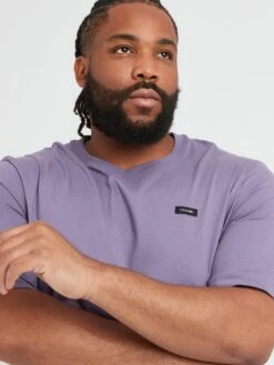 Calvin Klein Big & Tall Cotton Comfort Fit T-shirt - Purple -Barbou Clothing Shop VGYEB SQ4 0000000039 PURPLE MDd