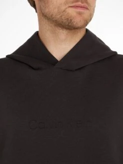 Calvin Klein Comfort Debossed Logo Hoodie - Black -Barbou Clothing Shop VGYFD SQ4 0000000004 BLACK MDd