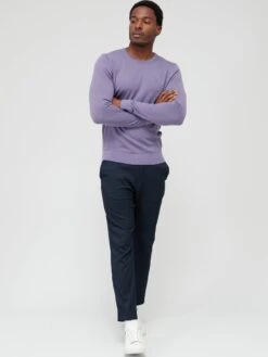 Calvin Klein Merino Crew Neck Sweater - Purple  -Barbou Clothing Shop VGYFG SQ3 0000000039 PURPLE MDo