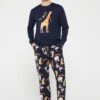 Very Man Mens Family Flamingo Party Animals Mini Me Christmas Pyjamas - Black -Barbou Clothing Shop VGYMZ SQ1 0000000004 BLACK ASf