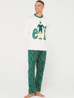 Elf Mens Elf The Movie Family Mini Me Christmas Pyjamas - Beige -Barbou Clothing Shop VGYPA SQ4 0000000108 BEIGE MDo