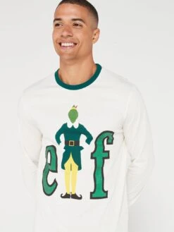 Elf Mens Elf The Movie Family Mini Me Christmas Pyjamas - Beige -Barbou Clothing Shop VGYPA SQ5 0000000108 BEIGE MDd