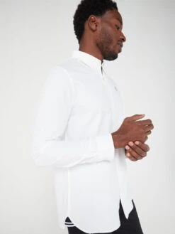 Peter Werth X Very Long Sleeve Oxford Shirt - White -Barbou Clothing Shop VH6F8 SQ6 0000000013 WHITE MDd2