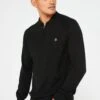 Peter Werth X Very Long Sleeve Knitted Polo - Black -Barbou Clothing Shop VH77N SQ1 0000000004 BLACK MDf