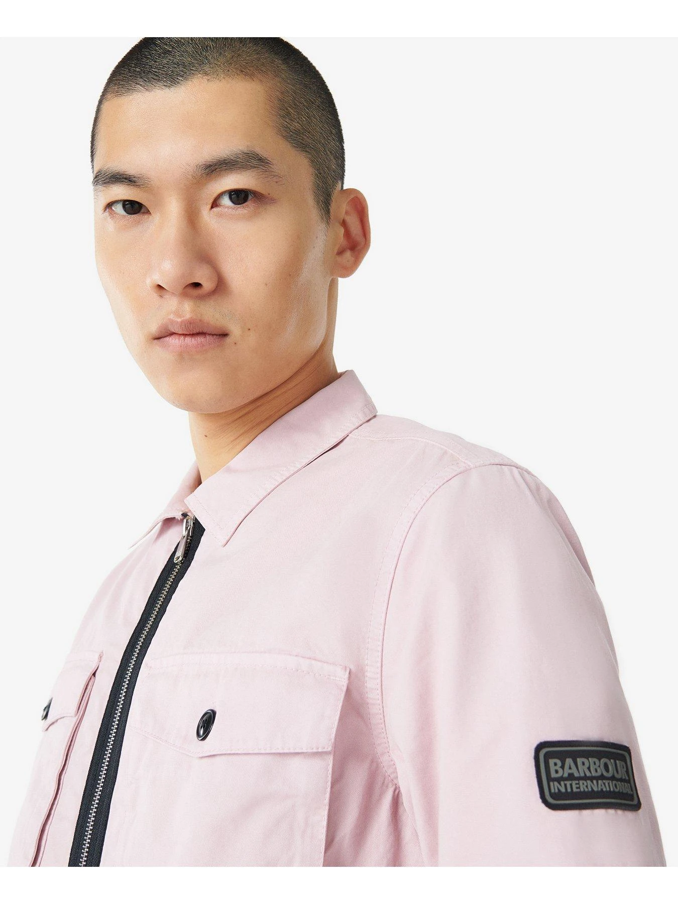 Barbour International Cloud Zip Thru Overshirt - Pink 6 Barbour International Cloud Zip Thru Overshirt - Pink - Image 4