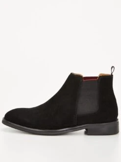 Very Man Suede Chelsea Boot - Black