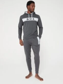 BOSS Bodywear Authentic Lounge Hoodie - Grey -Barbou Clothing Shop VIIOJ SQ3 0000000005 GREY MDo