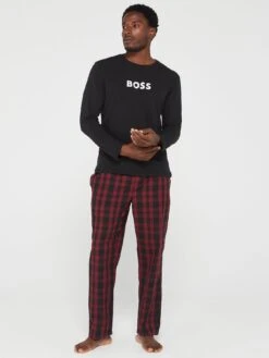 BOSS Bodywear Easy Long Pyjama Set - Dark Red -Barbou Clothing Shop VIISM SQ3 0000000315 DARK RED MDo