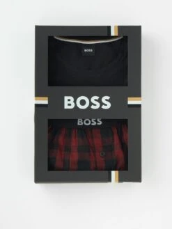 BOSS Bodywear Easy Long Pyjama Set - Dark Red -Barbou Clothing Shop VIISM SQ4 0000000315 DARK RED MDd