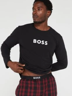 BOSS Bodywear Easy Long Pyjama Set - Dark Red -Barbou Clothing Shop VIISM SQ5 0000000315 DARK RED MDd1