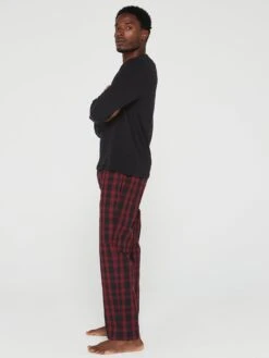 BOSS Bodywear Easy Long Pyjama Set - Dark Red -Barbou Clothing Shop VIISM SQ6 0000000315 DARK RED MDd2