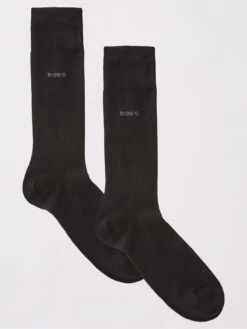 BOSS Bodywear 2 Pack Rs Vi Bamboo Socks - Black